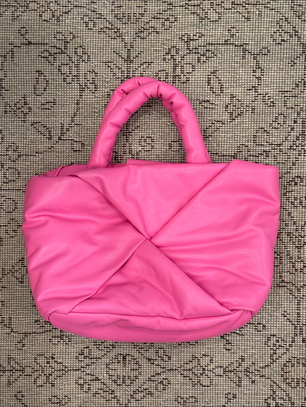 A New Day Classic Pink Padded Tote Bag - Women's Handbag with d rings soft puffy